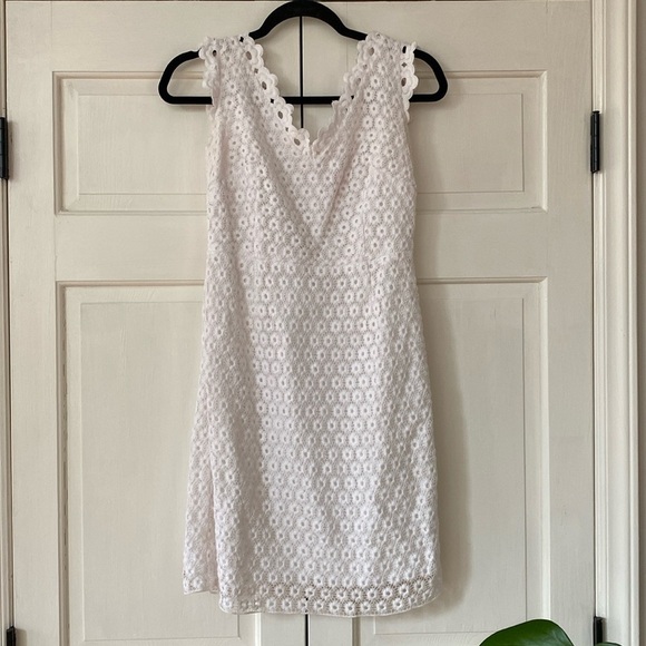 Lilly Pulitzer Womens Dress Size 4 Bridal Collection White Lace Reeve Daisy Shif - Picture 5 of 16